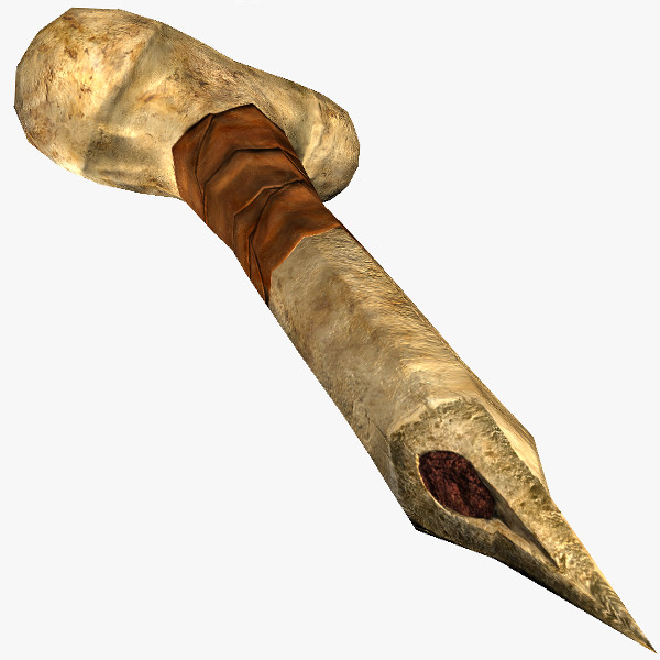 3d prehistoric bone knife model - Prehistoric Bone Knife... by The Freak Factory